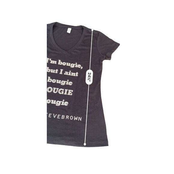 I am bougie, but I ain't bougie, Bougie rhinestones tee size Medium - Picture 2 of 6